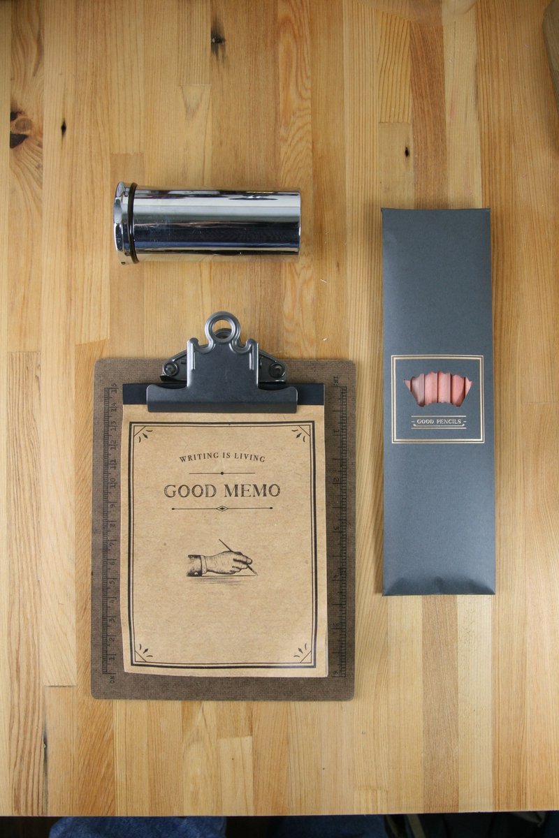 紀錄每個靈感時分！隨行紀錄版夾組 Good Board + Good Memo - 便條紙/便利貼 - 紙 咖啡色