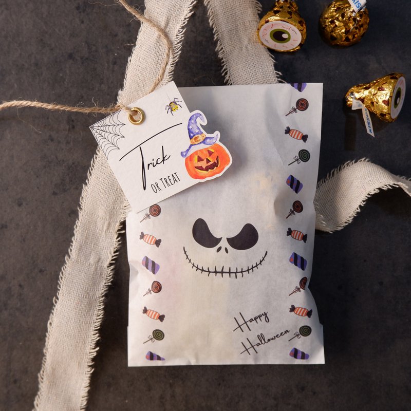 【Happy Halloween】Gift Candy Happy Halloween Flat Paper Bag - อื่นๆ - กระดาษ สีส้ม