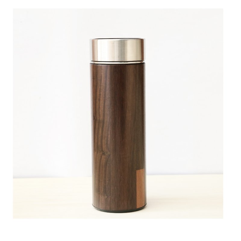 汋 drink thermos bottle. Rosewood 330ML insulation, cold 12H- three-year warranty - Mugs - Wood Black