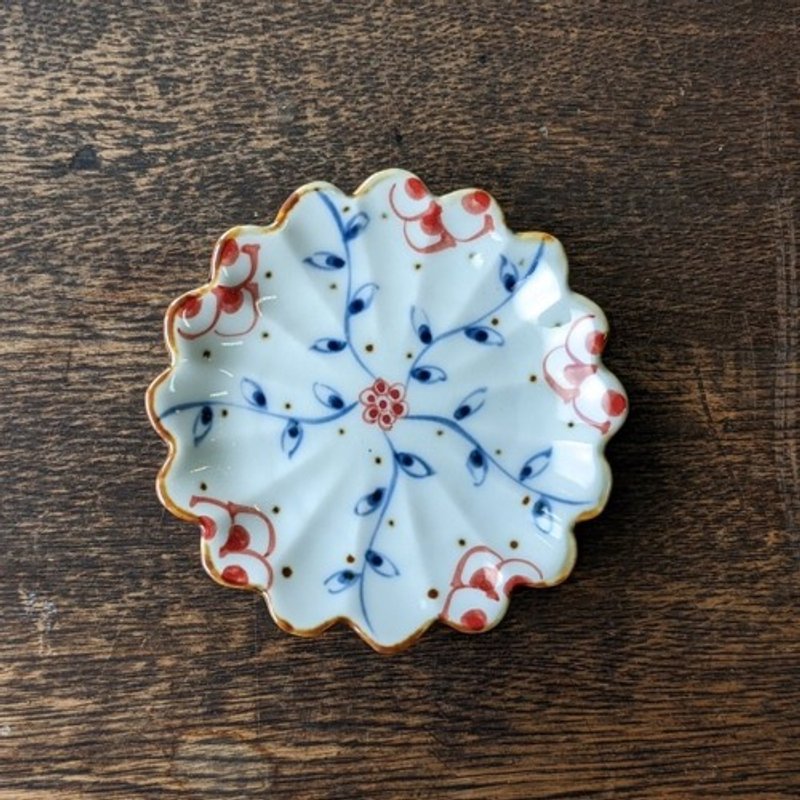 Flower lover arabesque small plate (red) - Small Plates & Saucers - Pottery 