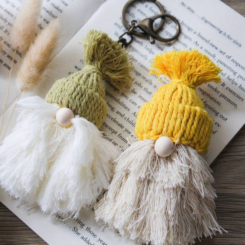 聖誕禮物-老公公/麋鹿/雪人 鑰匙圈 - 鑰匙圈/鑰匙包 - 棉．麻 