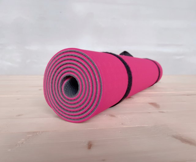 QMAT 5mm Peach Blossom Red-The middle patch of the yoga mat can be