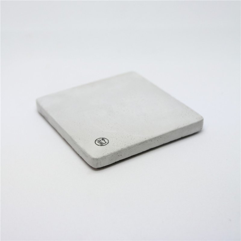 【Weeds are not wild】Small square / Cement pad - Coasters - Cement Gray