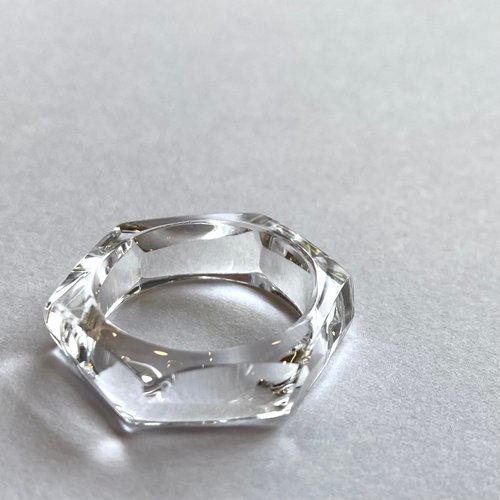 大森水晶　くりぬきリング　Takahiro Omori 10号 水晶のくりぬきリング(ツヤあり) - ショップ Takahiro Omori