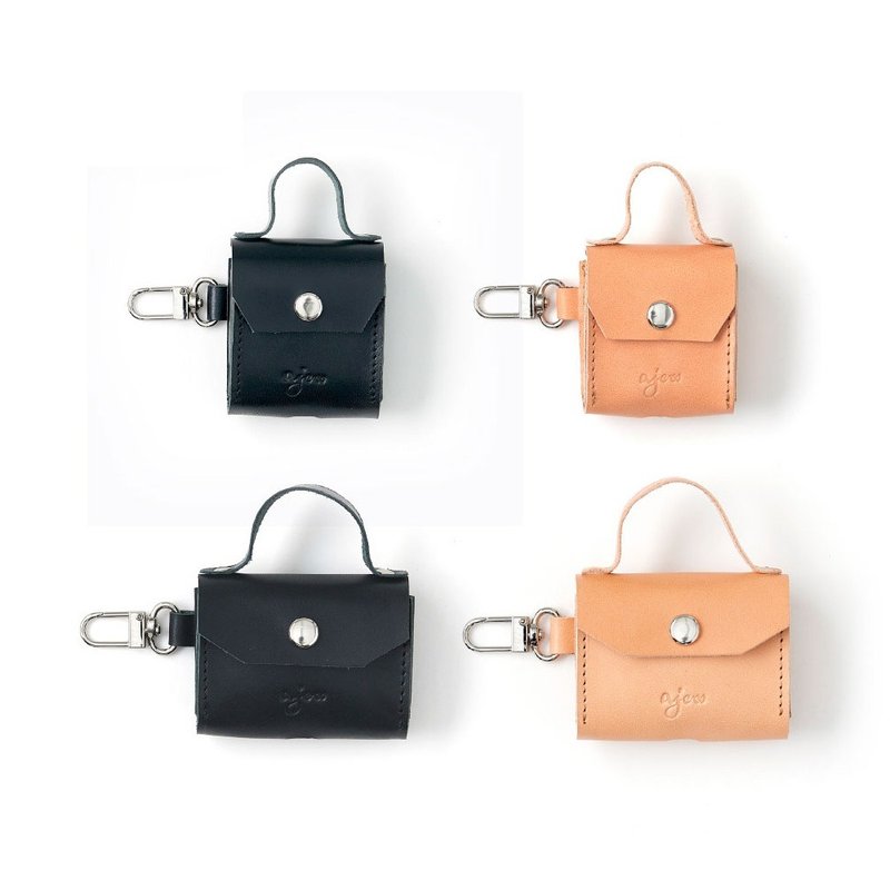 ajew leather air pods tote/ air pods Pro tote - コインケース・小銭入れ - 合皮 ブラック