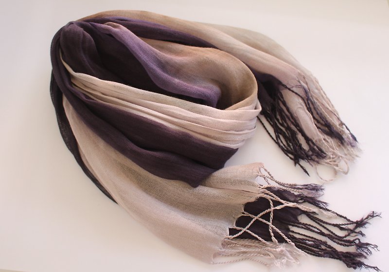 Easy to dye isvara and wood and dye pure cotton with a sheer scarf for a pure se - Scarves - Cotton & Hemp Purple