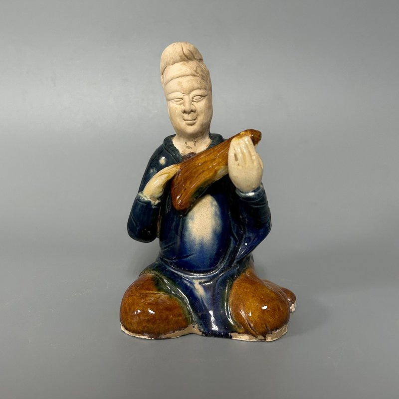 唐三彩樂俑 - 擺飾/家飾品 - 陶 卡其色