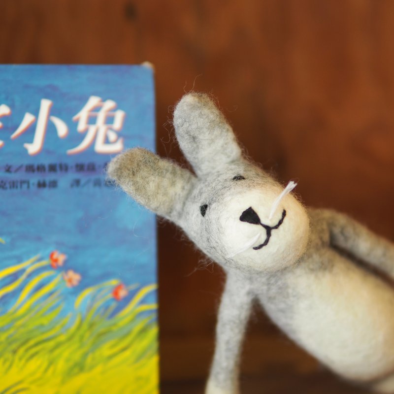羊毛氈玩偶・邦尼兔 - 寶寶/兒童玩具/玩偶 - 羊毛 透明