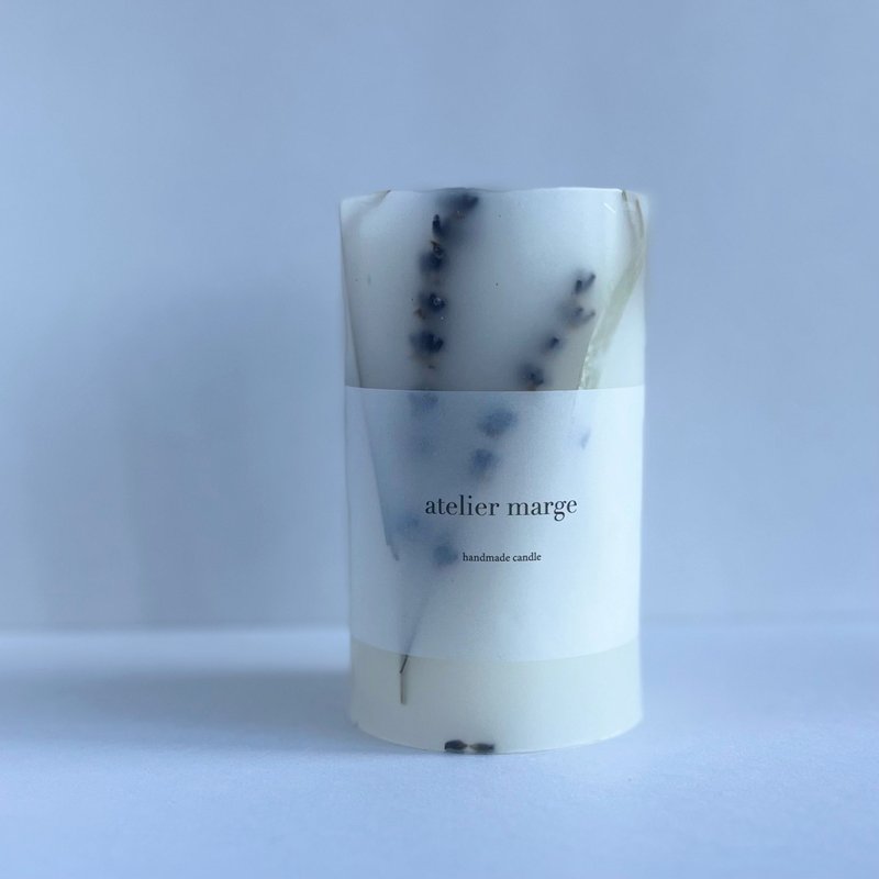 botanical candle lavender - เทียน/เชิงเทียน - ขี้ผึ้ง สีม่วง