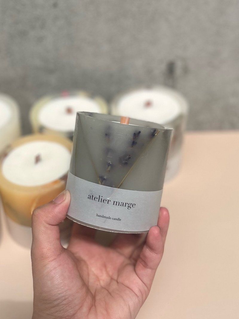 botanical candle lavender - 香氛蠟燭/燭台 - 蠟 紫色