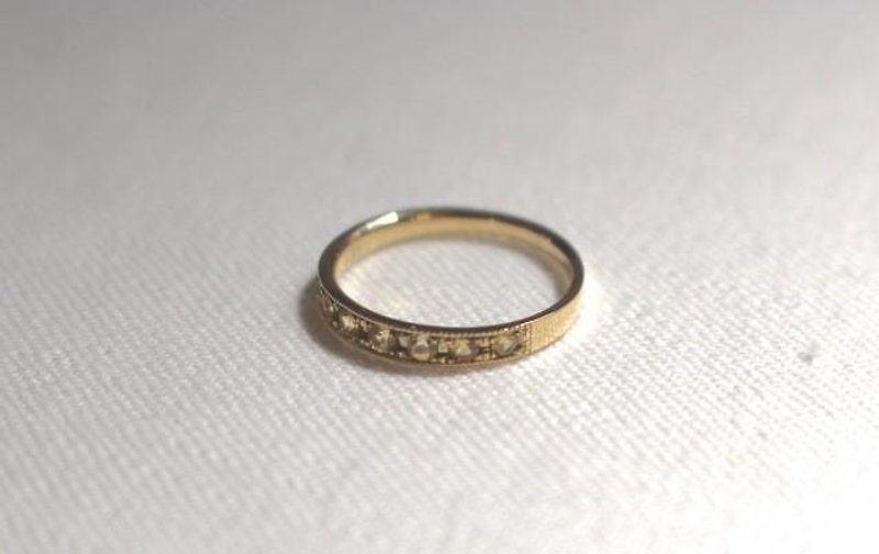 Yellow sapphire K14 ring - แหวนทั่วไป - เครื่องเพชรพลอย สีทอง