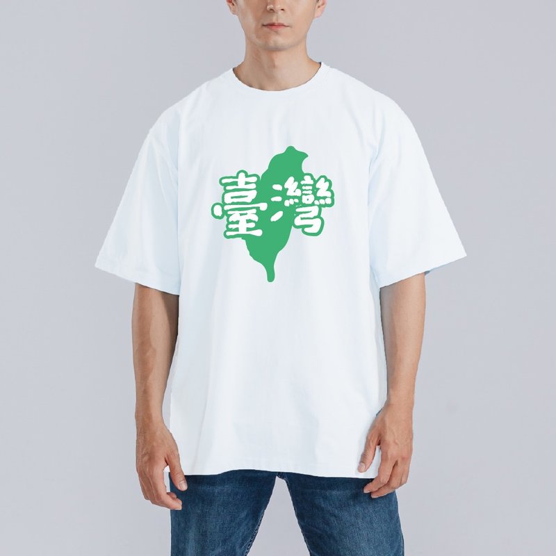 TAIWAN Map Apparel, Drop-Shoulder, Heavyweight, Oversized T-shirt, Kids' Wear, Black Tee, White Tee, Plus Size. - เสื้อยืดผู้ชาย - ผ้าฝ้าย/ผ้าลินิน หลากหลายสี