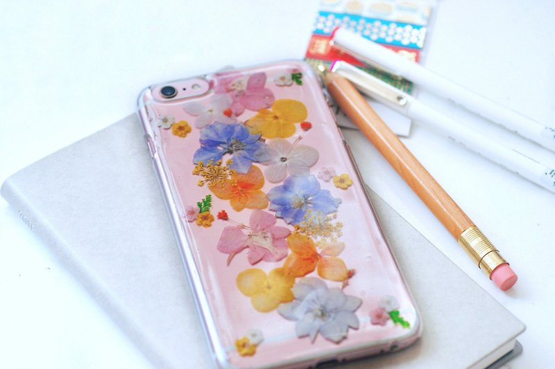 Pressed flower phone case | pressed flower phone case - เคส/ซองมือถือ - พืช/ดอกไม้ สึชมพู