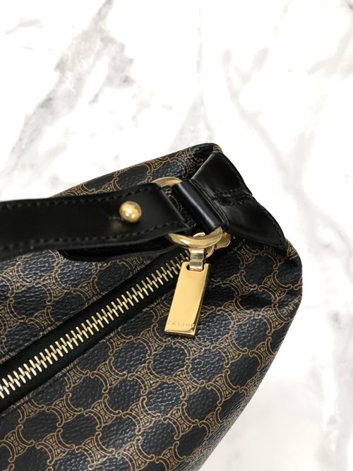 【匿名発送】CELINE セリーヌ バニティバッグ ミニバッグ マカダム柄 CELINE マカダム柄ブラゾン刻印バニティ2WAYバッグ