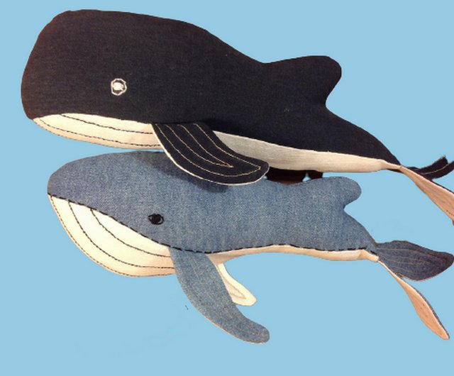 デジタル】2 PDF クジラのおもちゃのパターン 人形の縫製パターン