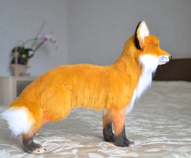 Realistic Fox Toy, Red Fox,plush Toy Fox, Stuff Handmade Toy,realistic  Animal 