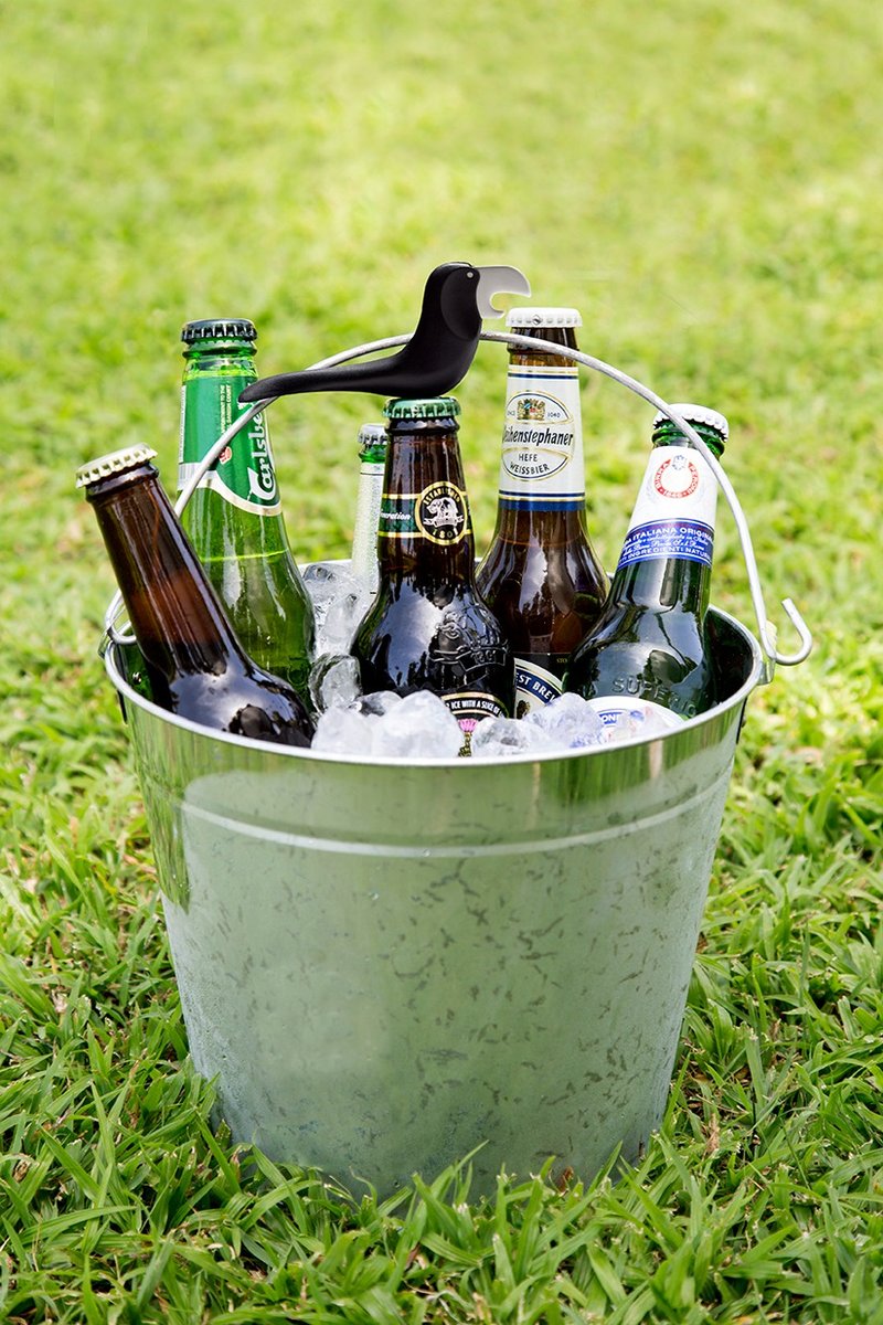 【PELEG-DESIGN】Beerdy 大嘴鳥磁鐵開瓶器 - 開瓶器/開罐器 - 塑膠 黑色