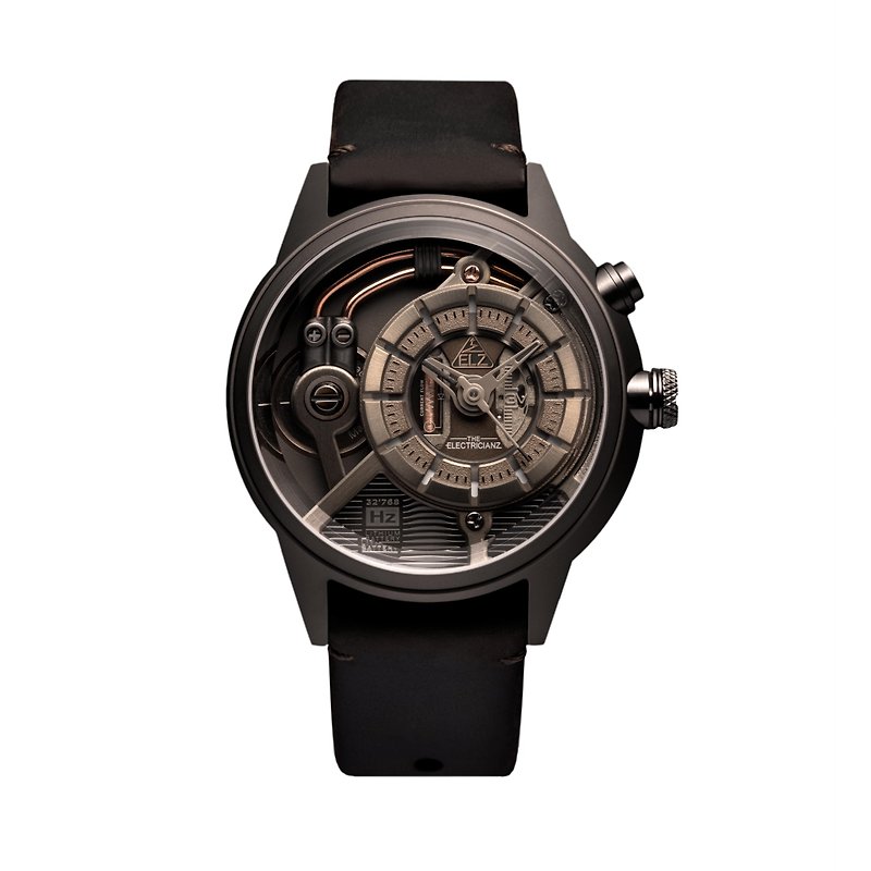 ELZ-發電機 - 男錶/中性錶 - 不鏽鋼 咖啡色