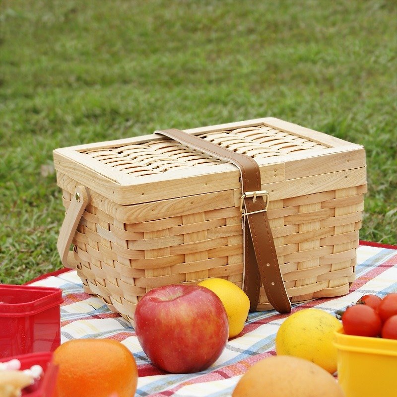 [DESTINO STYLE] Japanese lightweight portable whims picnic basket - อื่นๆ - ไม้ 