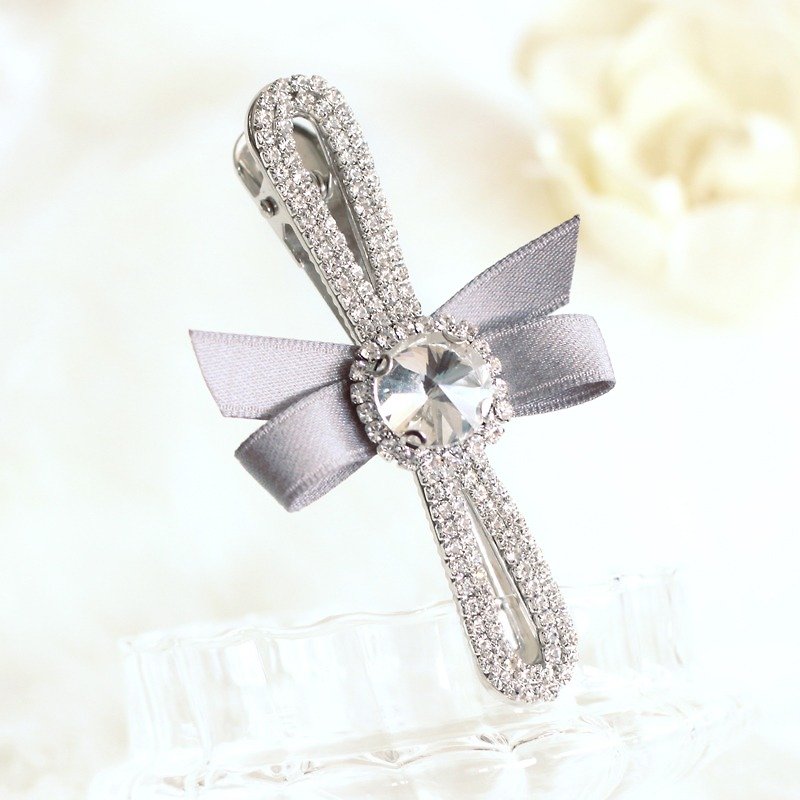 Pretty Bling Bling Hair Clip - Hair Accessories - Other Materials Gray