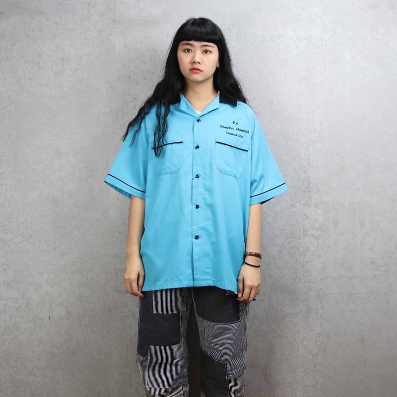 Tsubasa.Y ancient house bowling shirt 011, bowling shirt, short-sleeved shirt thin shirt - Men's T-Shirts & Tops - Polyester 