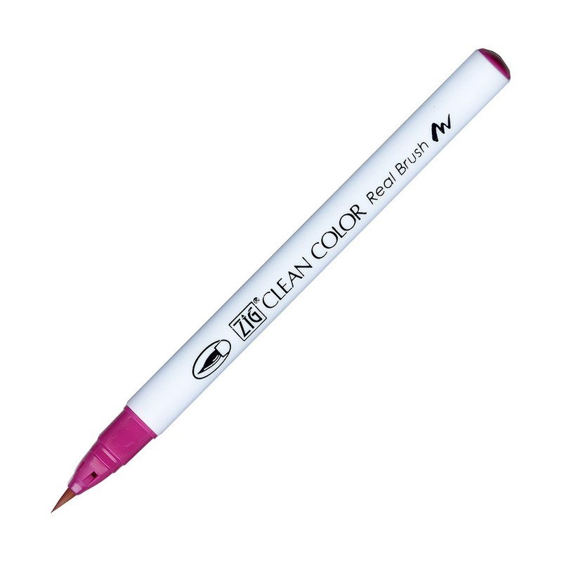 [Kuretake Japan Kuretake] ZIG Painted Brush Dark Pink - Other Writing Utensils - Plastic Pink