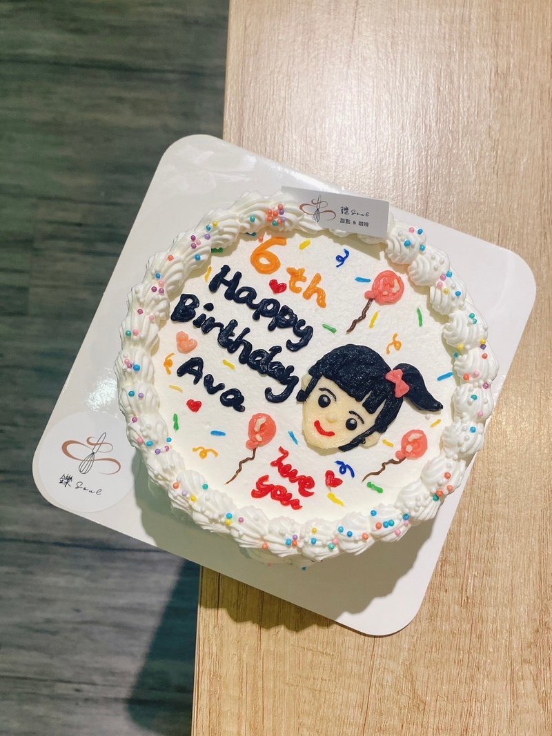 台北 客製化蛋糕 鑠甜點 人像女孩 繪圖 生日 - 蛋糕/甜點 - 新鮮食材 