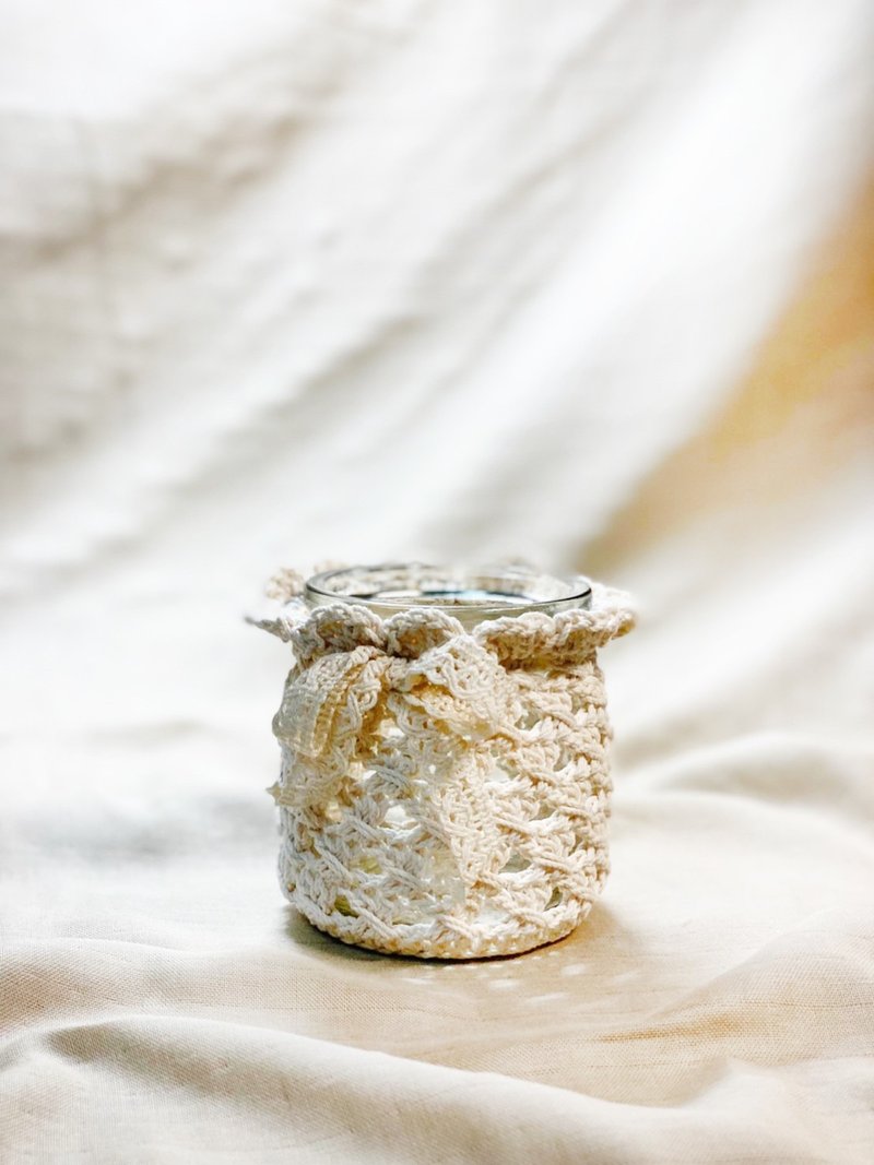 ins波西米亞風純手工保羅編織瓶 - 香氛蠟燭/燭台 - 棉．麻 