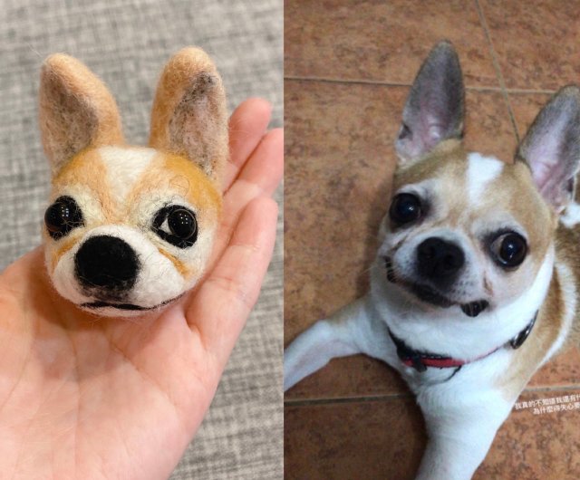 エンジェル様 羊毛フェルト チワワ ハンドメイド 犬 エンジェル様 羊毛フェルト チワワ ハンドメイド 犬（【天使から