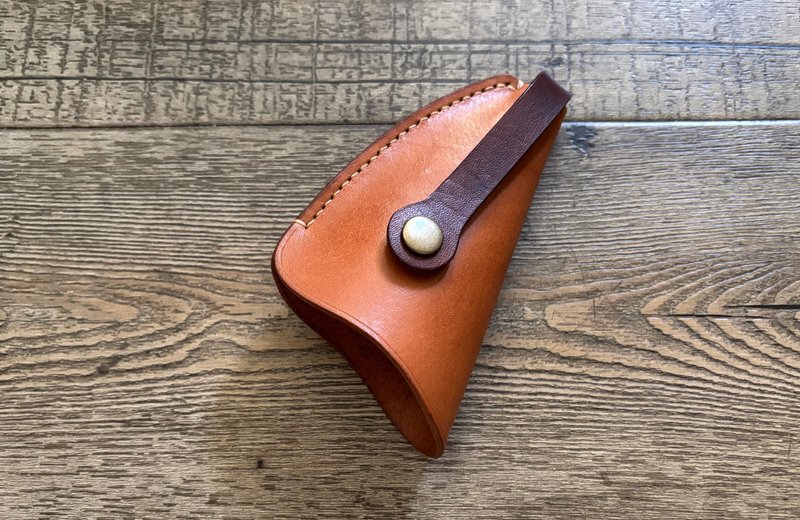 POPO│經典│皮革鑰匙包 leather - 鑰匙圈/鑰匙包 - 真皮 咖啡色