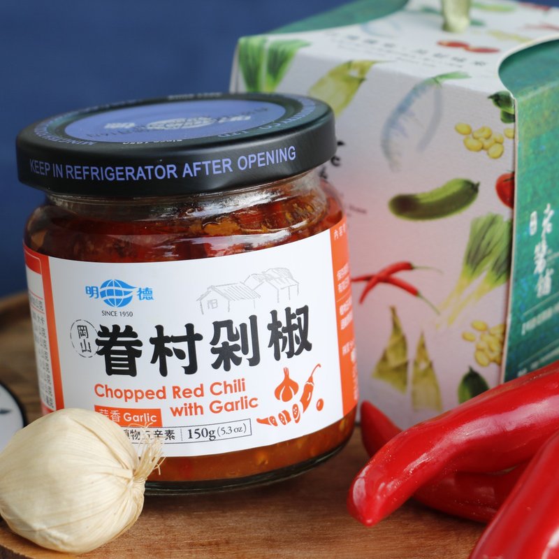 【Mingde Foodstuffs】【Single-entry Military Village Gift Box】Mingjia Village Chopped Pepper 150g - เครื่องปรุงรส - แก้ว 