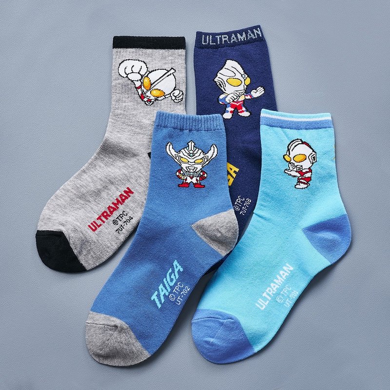 【ONEDER Wanda】Ultraman Ultraman Children's Socks Ultraman Children's Socks Mid-Length Children's Socks - ถุงเท้า - วัสดุอื่นๆ 