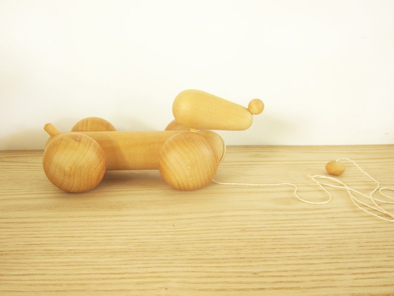 Nordic grocery ‧ Finland Wooden round yo dachshund - Items for Display - Wood Brown