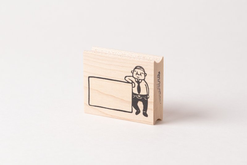 Little Uncle Iwai Chief [Leaning Frame]*Rubber Stamp*R193 - Stamps & Stamp Pads - Wood 