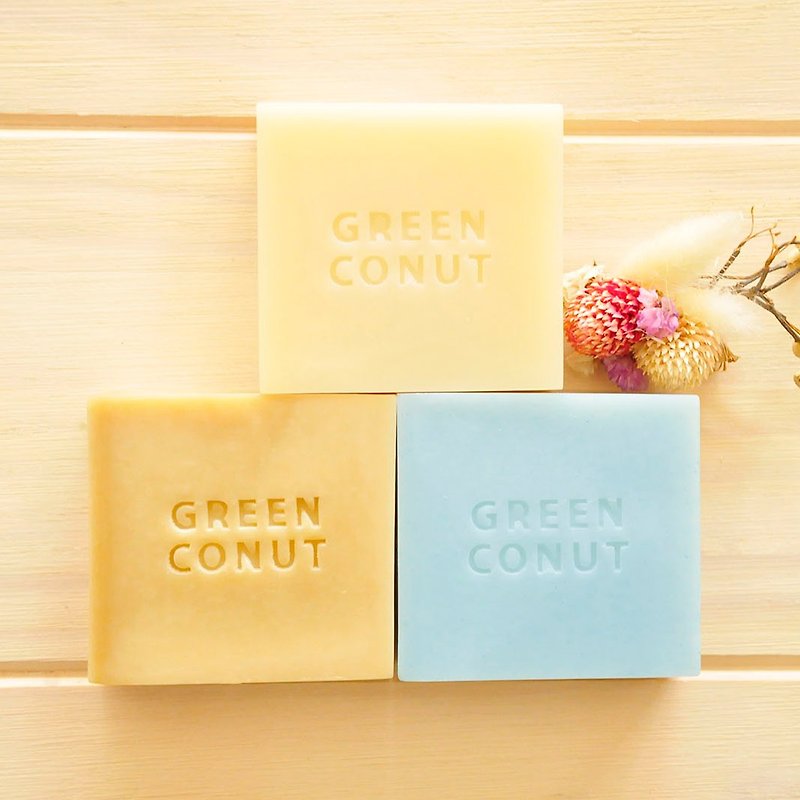 "Green fruit" refreshing combination: Ricky Nice soap, Hades Haidi Si soap, wormwood warm heart soap (green light packaging) - Soap - Plants & Flowers 