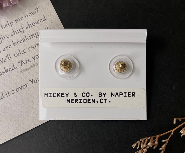 20-60代からのファッション通販  ディズニー X ネイピア 90s ショップ - ミッキーピアス ゴールド アクセサリー