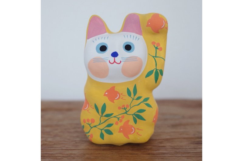 Lucky Cat Plover pattern left hand beckoning - ตุ๊กตา - กระดาษ 