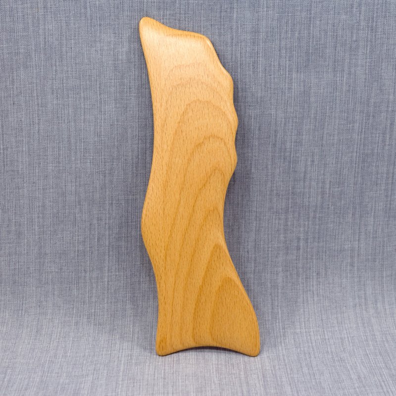 Gua Sha Massage Wooden Tool, Scraper with Teeth, Wooden Massage - 刮痧板/臉部按摩 - 木頭 咖啡色