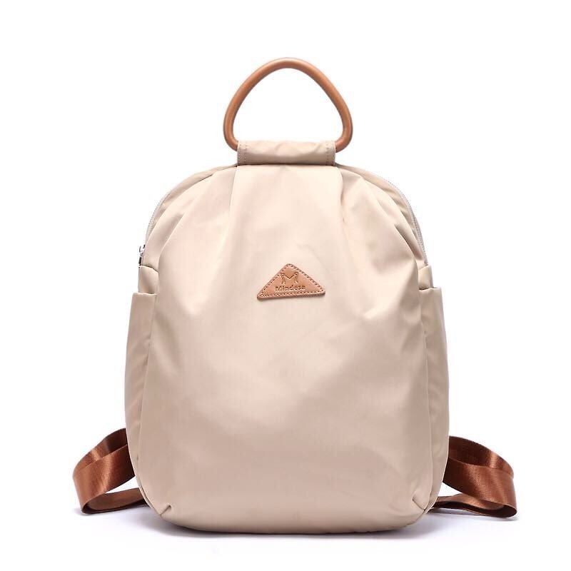 Simple fashion splash backpack / shoulder bag / black / gray / purple / military green / apricot - Backpacks - Waterproof Material White