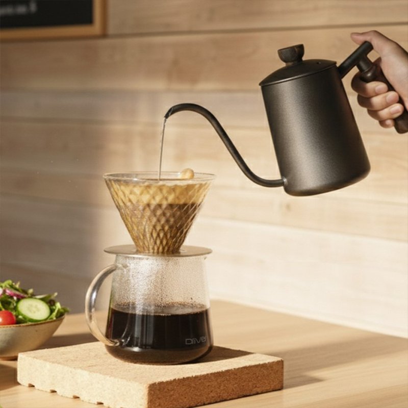 Driver 典雅手沖咖啡濾杯壺組 - 咖啡壺/咖啡周邊 - 不鏽鋼 紅色