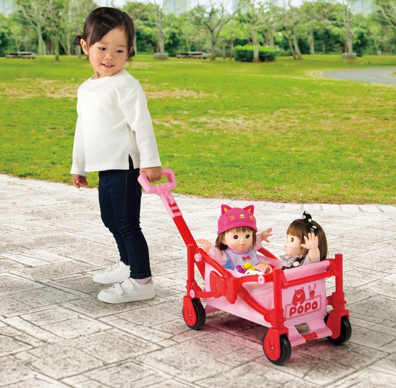 POPO-CHAN的折疊式拖車/兒童玩具/兒童聖誕禮物 - 寶寶/兒童玩具/玩偶 - 其他材質 粉紅色