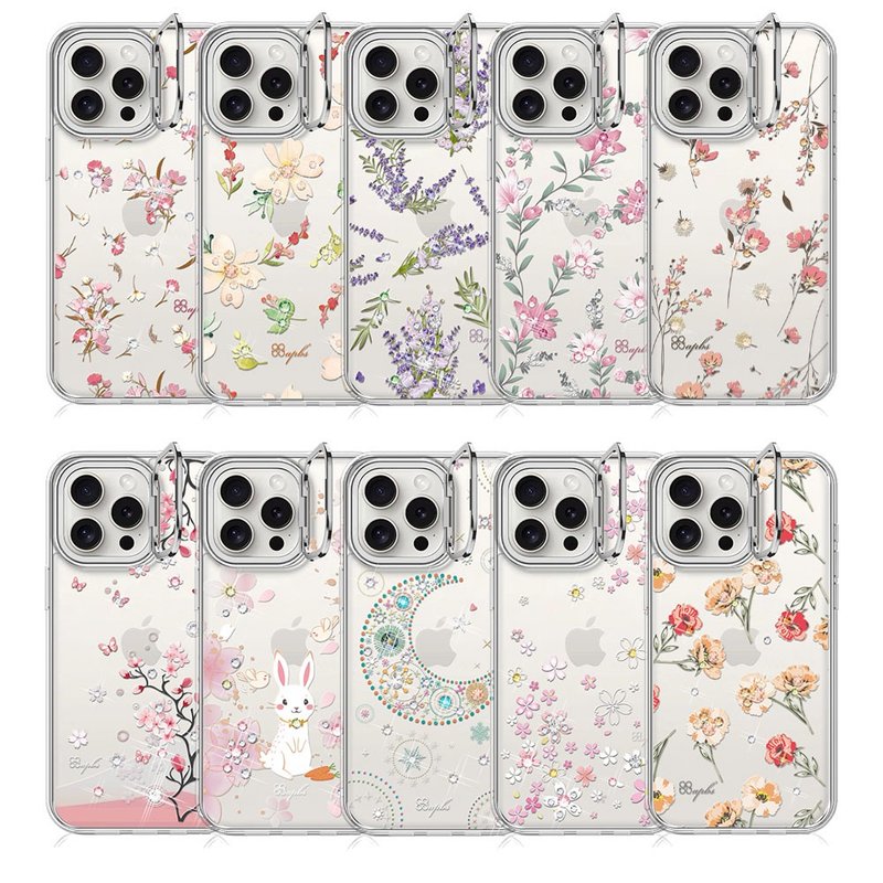 apbs iPhone 16系列 軍規防摔隱形立架水晶彩鑽手機殼-多圖可選1 - 手機殼/手機套 - 其他材質 多色