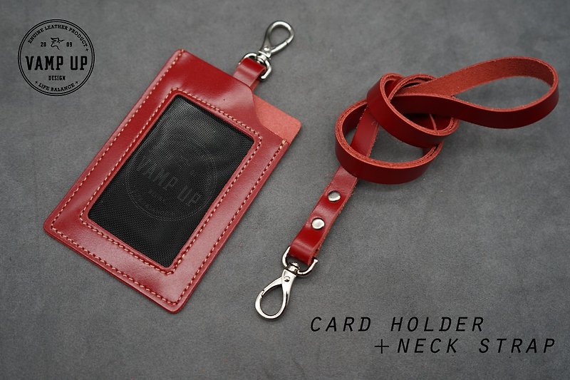 Employee Card holder-CCH002-สีแดง - อื่นๆ - หนังแท้ 