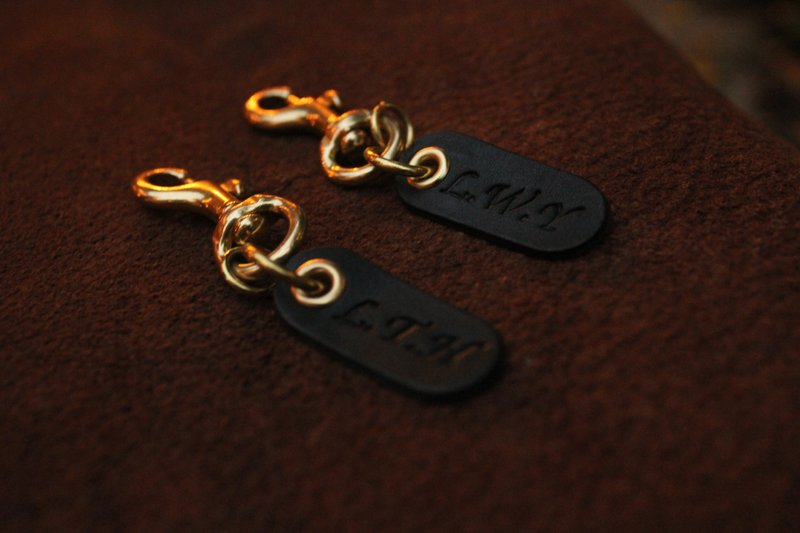 Small Bronze key ring - ที่ห้อยกุญแจ - หนังแท้ สีนำ้ตาล