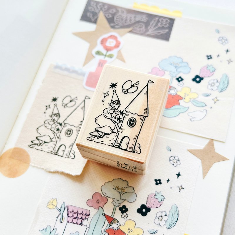 【The Star Garden】Little Backyard/ Half-handmade Stamp - ตราปั๊ม/สแตมป์/หมึก - ยาง 