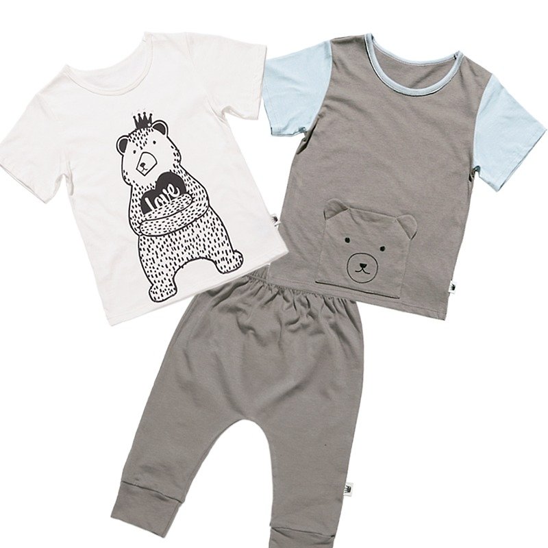 Three piece combination happy price @ 2 pieces of organic cotton T & squirrel pants - Other - Cotton & Hemp 