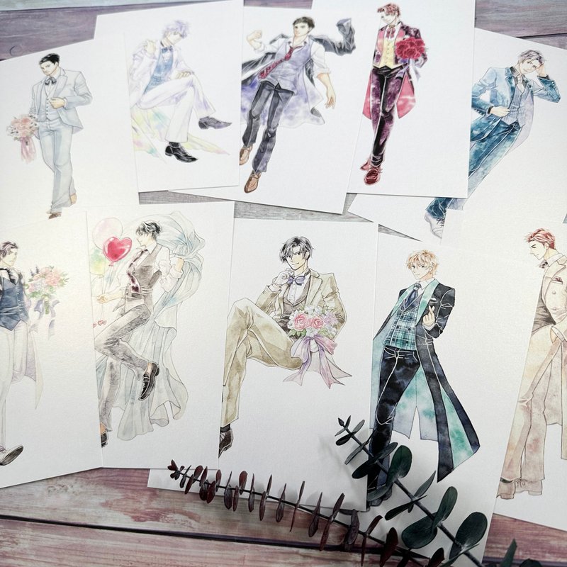 To the most shining you - Groom’s postcard set (a set of 10 styles to choose from) - การ์ด/โปสการ์ด - กระดาษ หลากหลายสี