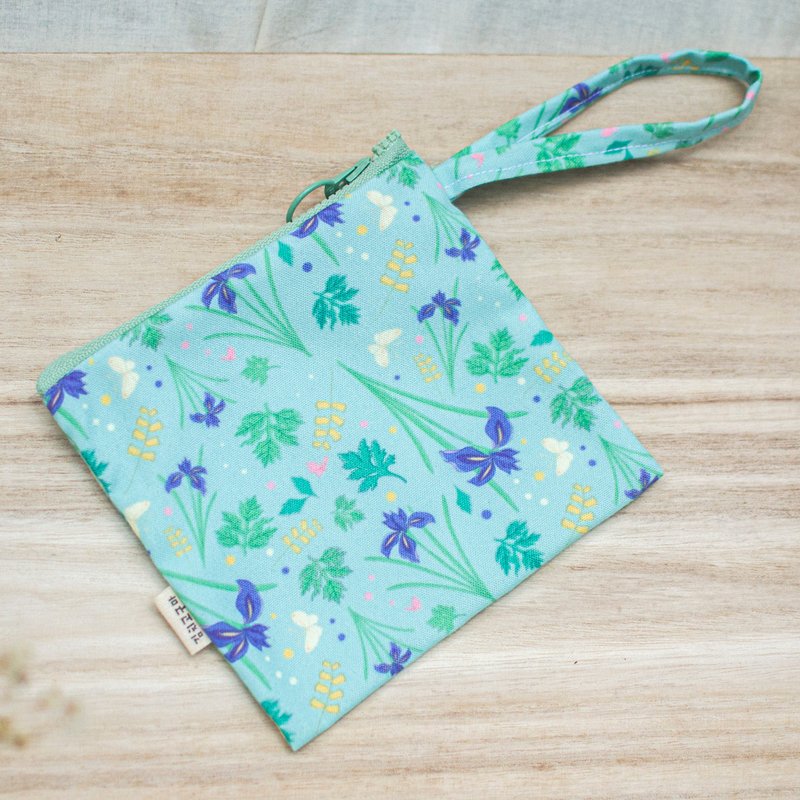 [Universal zipper bag_small] zipper rectangular small bag_calamus and wormwood - Toiletry Bags & Pouches - Polyester Green