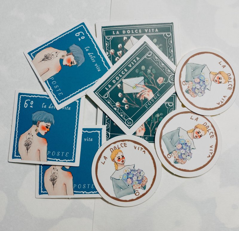 9入封口貼紙 - 貼紙 - 紙 多色