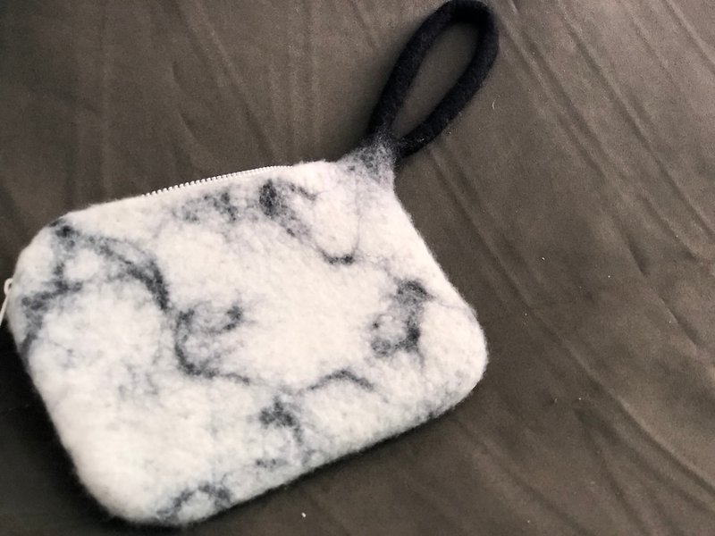 Marbled Clutch - Wallets - Wool White